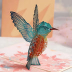3D bird design pop up greeting card with delicate laser cut details, unique gift card in Australia
