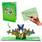 3D butterfly pop up greeting card with colourful floral design, handmade gift card in Australia