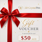 3D Crystal Pet Photo Gift Card / Gift Voucher