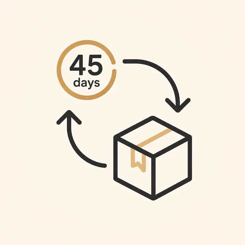 45 days return policy for risk-free personalised 3D crystal pet photo gifts.