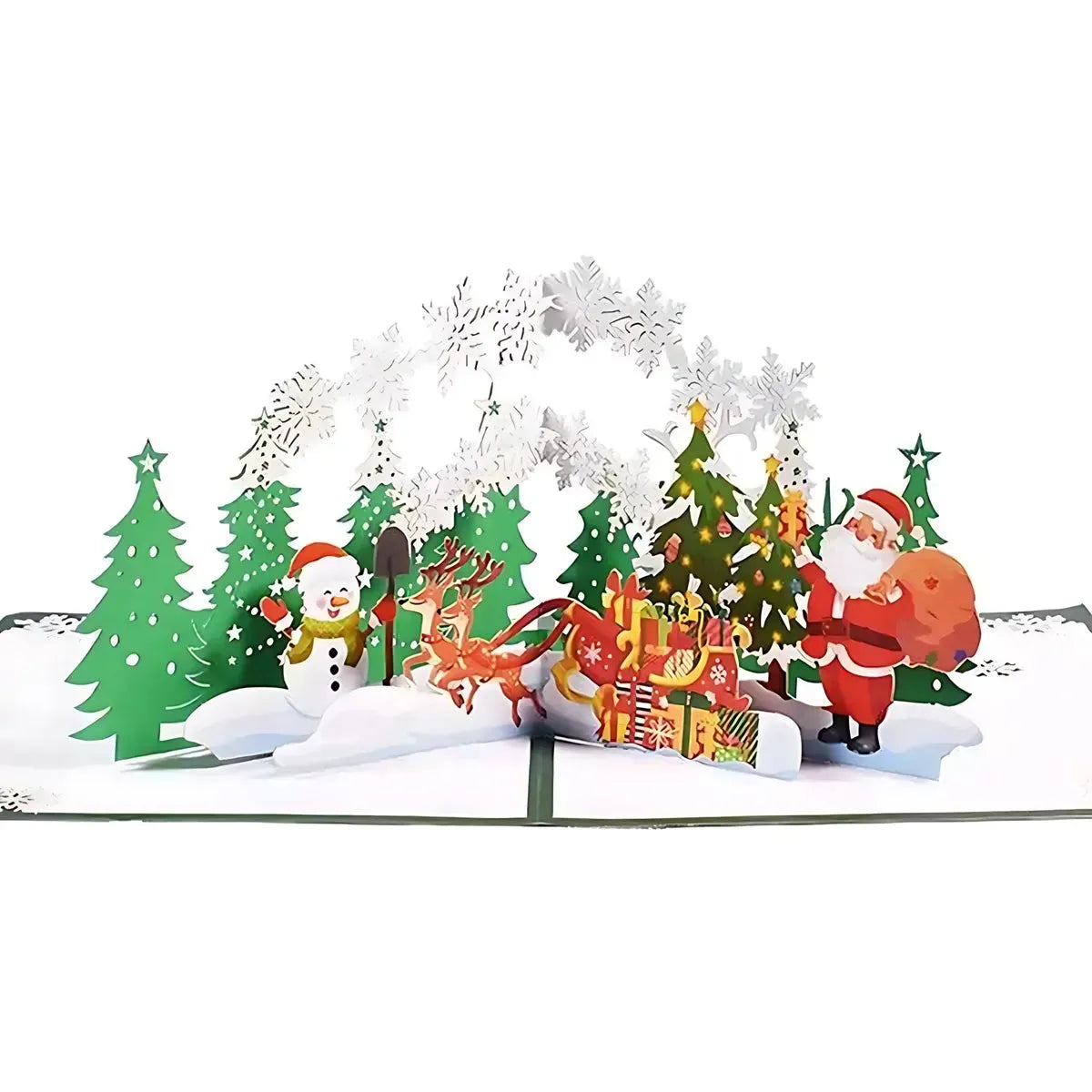 Christmas tree 3D pop up greeting card with close up festive details, holiday gift card in Australia