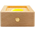 Square wooden LED light base for 3D crystal photo gifts, designed to brighten crystal engraving