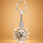 Crystal keychain pet memorial gift, a lasting keepsake for treasured pet memories.