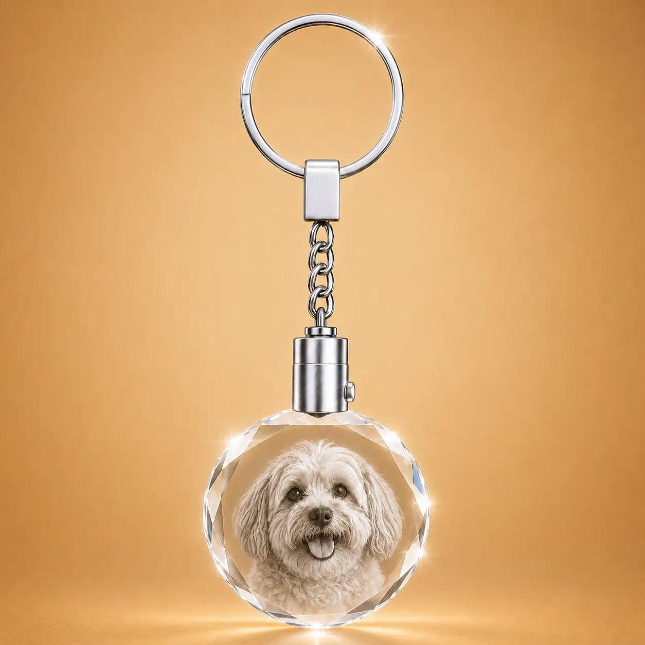 Crystal keychain pet memorial gift, a lasting keepsake for treasured pet memories.