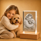 Personalised portrait 3D crystal pet photo gift