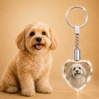 Personalised crystal keychain pet gift in Australia, ideal for pet photo gifts and crystal gifts.