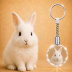 Pet memorial crystal keychain gift, a heartfelt keepsake for remembering a beloved pet.