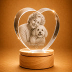 Pet memorial gifts in 3D crystal heart Australia, designed as lasting crystal keepsakes.